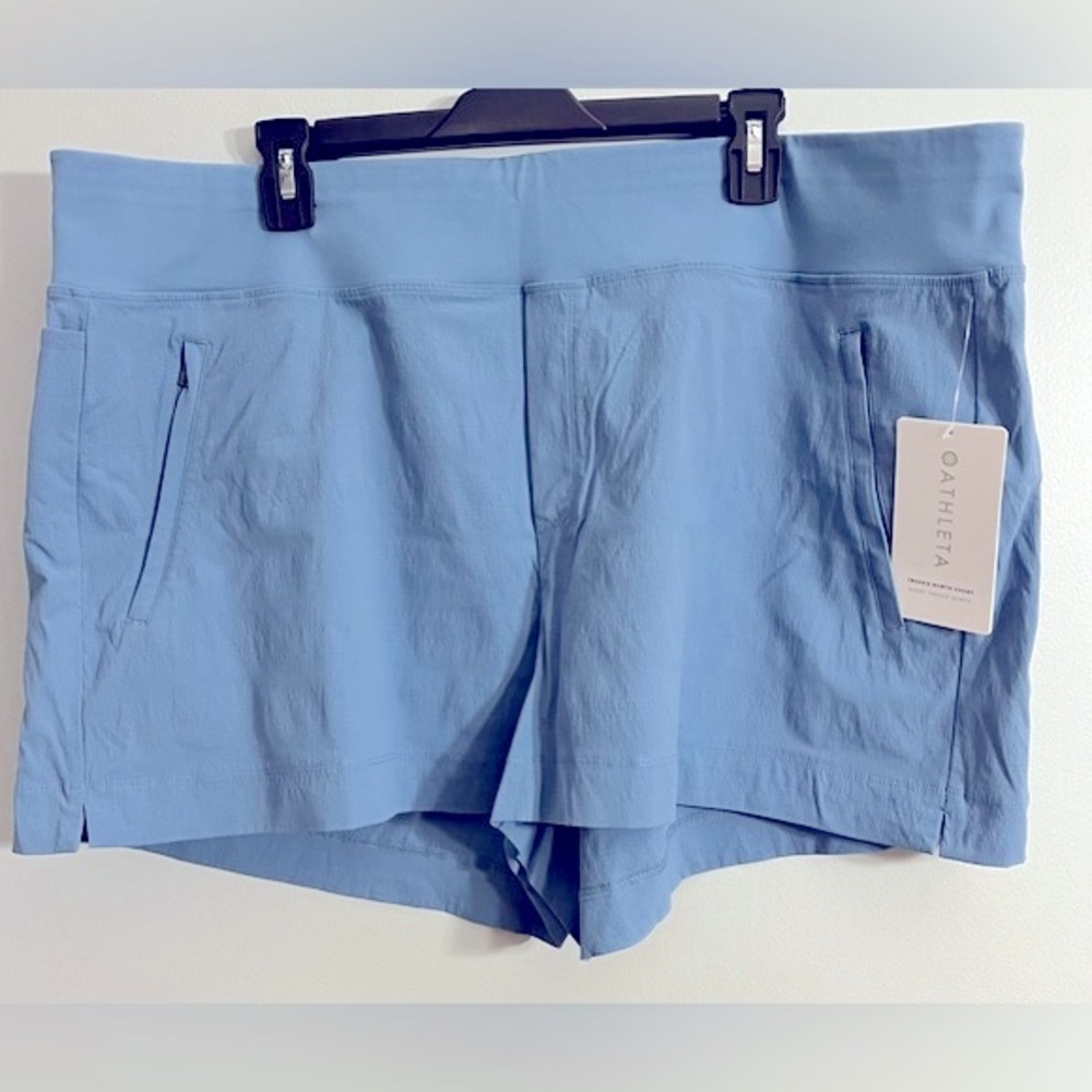 Athleta Women’s size 20 Trekkie North Light Teal Blue Shorts New! - Picture 8 of 12
